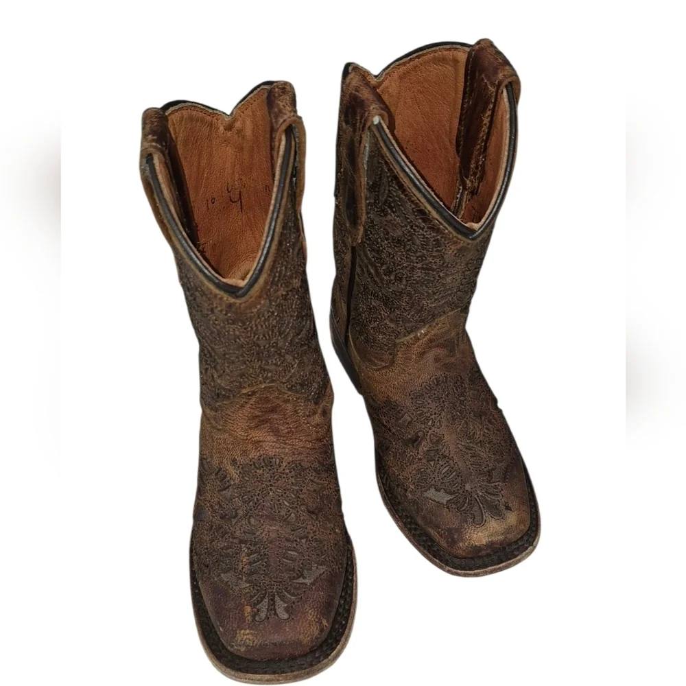 Texas Country Kids Western Cowboy Boots - Brown